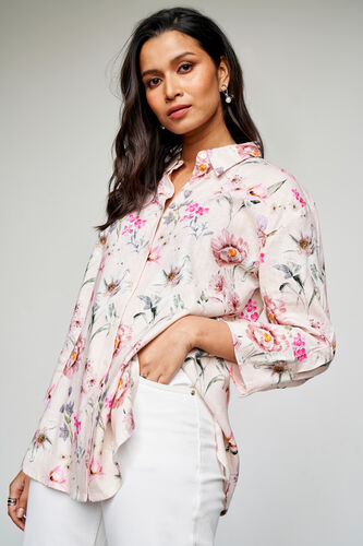 Blushing Blooms Top, Cream, image 3